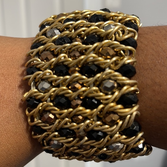 Multi colored jewel stretchy cuff - Picture 7 of 7